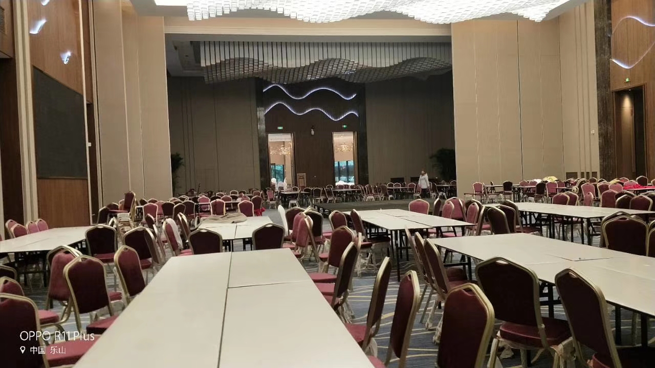 峨眉已庄国际大酒店9.5m高活动隔断